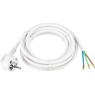 Anschlusskabel mit Netzstecker | 3-adrig | 1,5 mm² | 3m | Weiß