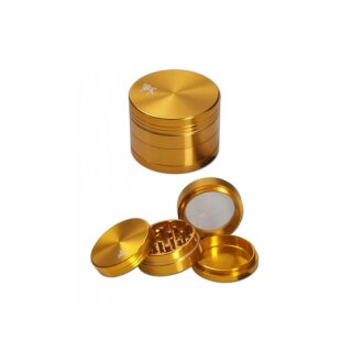 Grinder Black Leaf Premium 40mm 4-teilig (Gold)