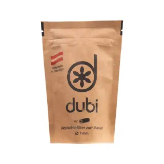 dubi Premium Aktivkohlefilter 7mm (Kokoskohle) 42 Stück